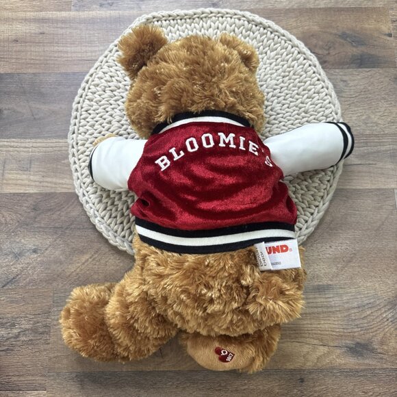 Gund Little Brown Bear Plush with Bloomies Varsity Jacket 12” Bloomingdales - Picture 2 of 7